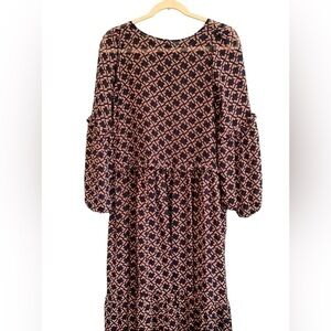 Minkie Unlined long sleeve dress. Made in UK. Sz. M